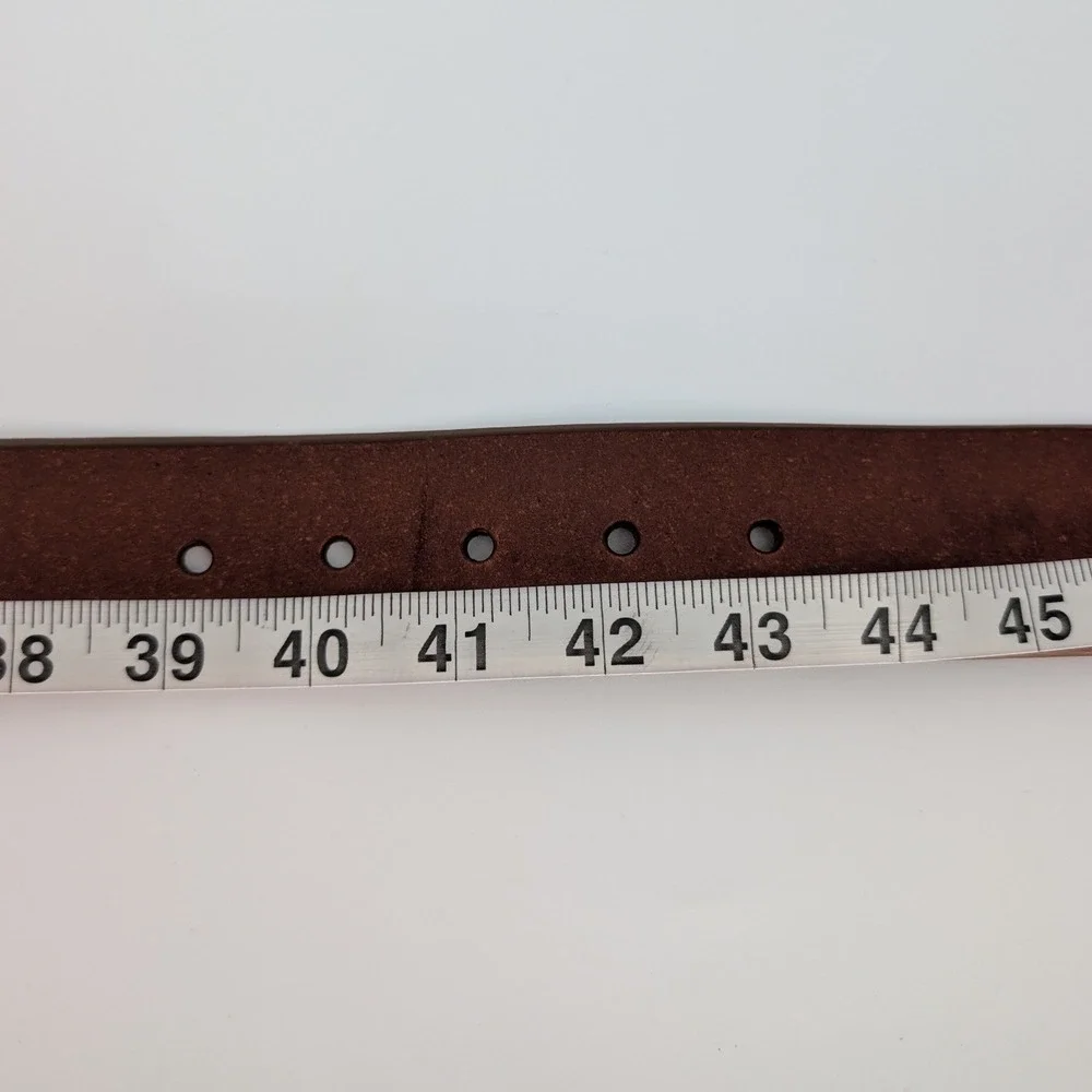 Bill Adler Leather Belt Mens 40 Brown Studded Western Rugged Rustic VTG Cowboy